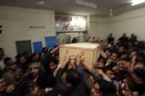 The coffin of Bhutto