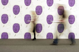 Cologne, Germany: Visitors walk past 'Mao Wallpaper' by Andy Warhol at the 'Art Cologne' art fair