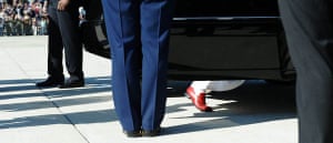 Maryland, US: Pope Benedict XVI steps into a limousine upon arrival at Andrews Air Force Base