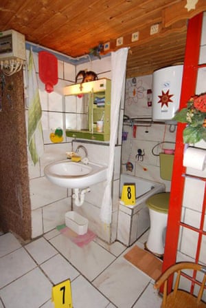 The bathroom that was part of the secret network of cellar rooms