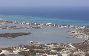Flooded areas on Turks & Caicos