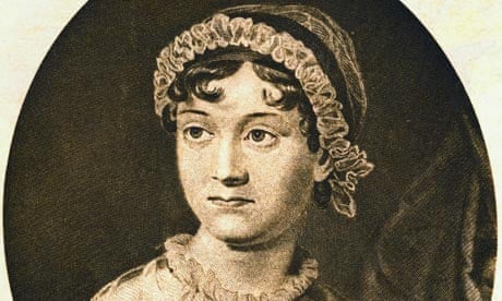 Detail of portrait engraving of Jane Austen