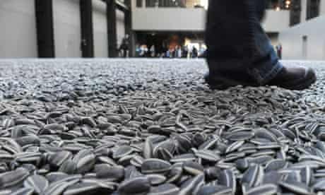 Ai Weiwei's sunflower seeds in the Turbine Hall, Tate Modern