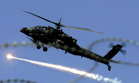 A US military Apache helicopter