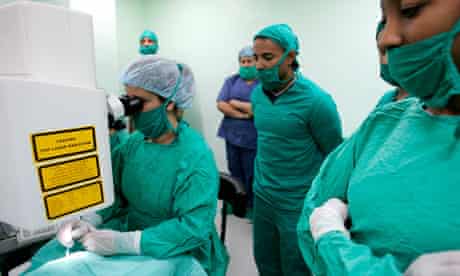 Cuban doctors in surgery