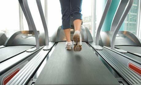 woman on a treadmill