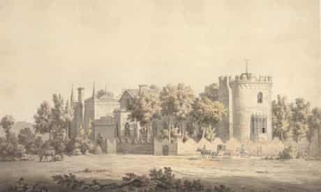 A drawing by William Marlow of Strawberry Hill