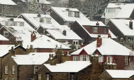 Snow in New Mills, Derbyshire. Consumers' budgets are stretched by rising fuel prices