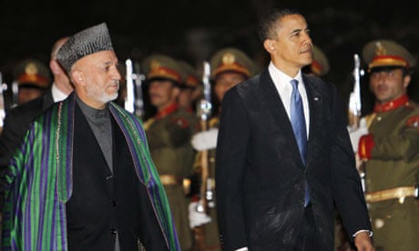 Barack Obama and Hamid Karzai
