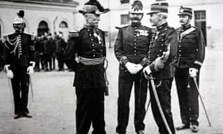 Alfred Dreyfus (second right)