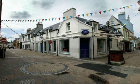 The deserted town centre of Stornoway