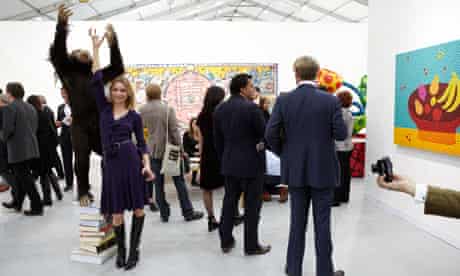 Punters, artists and art dealers at the Frieze art fair in London last Tuesday