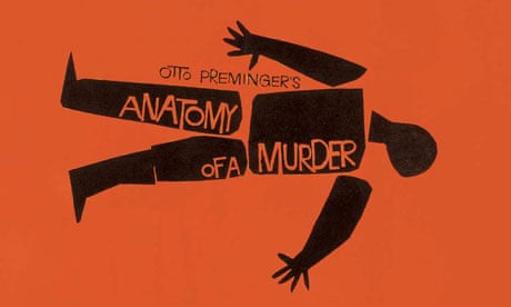 Detail from Saul Bass's movie poster for Preminger's Anatomy of a Murder (1959).