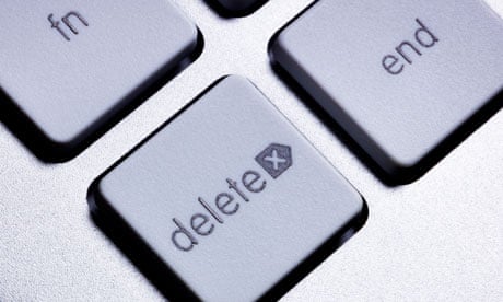 The 'delete' and 'end' buttons on a computer keypad