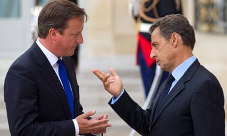 Cameron clashes with Sarkozy over euro