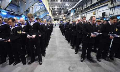Royal Navy staff on HMS