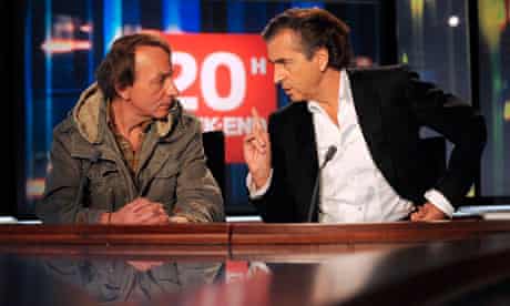 Michel Houellebecq and Bernard-Henri Lévy on French TV in 2008