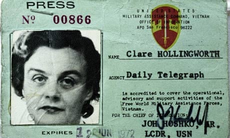 Clare Hollingworth's press card