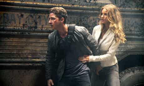 Shia LaBeouf and Rosie Huntington-Whiteley in Transformers: Dark of the Moon.
