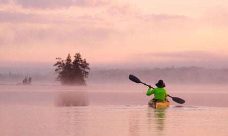 Kayaking in the fog