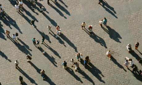 shadows of a crowd
