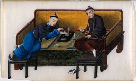 Painting: two Chinese opium smokers