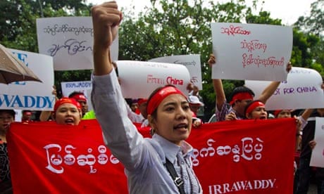 Burma protest against Myitsone dam project 