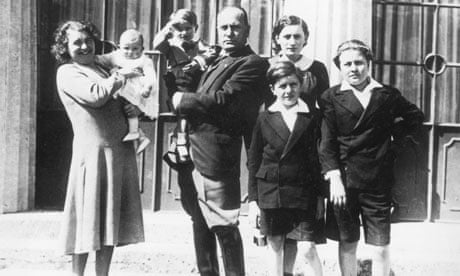 Mussolini and wife Rachele with children