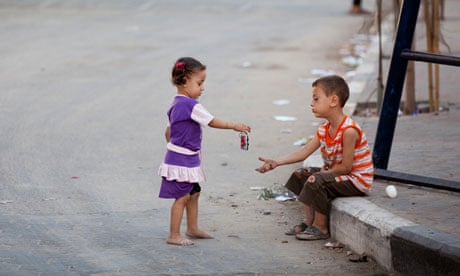 children in Gaza City