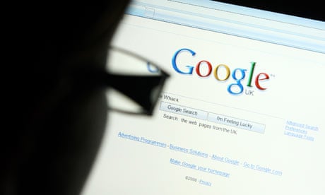Man searching Google