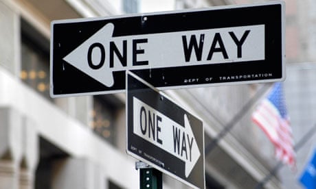 One Way signs in Manhattan, New York City America USA