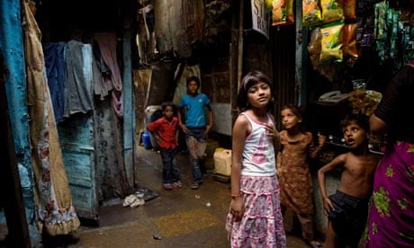 Slumdog Millionaire star Rubina Ali pictured in the Bandra slum where she lives with her family.