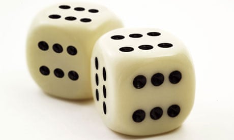 Two dice, sixes on all sides