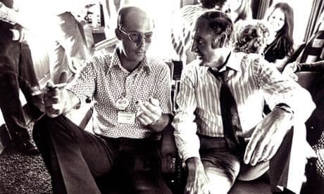 Hunter S Thompson and George McGovern during the 1972 presidential campaign
