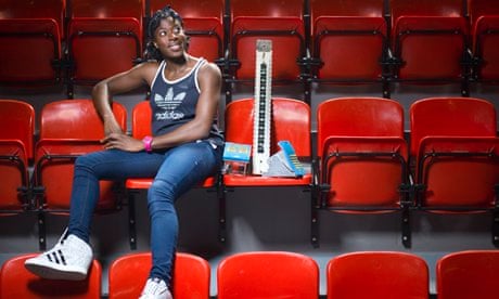 Christine Ohuruogu photographed at Lee Vallley Leisure Complex, London, by Pal Hansen for the Observ