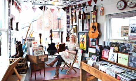 Stevie Freeman photographed inside her shop, Union Music, in Lewes