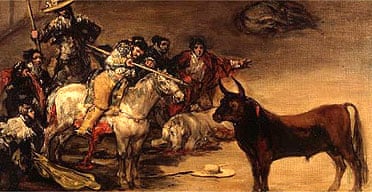 Bullfighting Scene, known as Suerte de Varas, 1824, Oil on canvas, 19 5/8 x 24 in. (50 x 61 cm), The J. Paul Getty Museum, Los Angeles