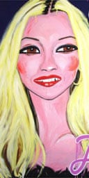 Kate Moss painted by Stella Vine (detail)