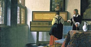 A Lady at the Virginals with a Gentleman by Johannes Vermeer