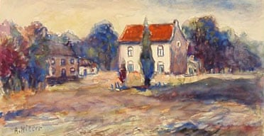 Cottage with a Red Roof by Adolf Hitler