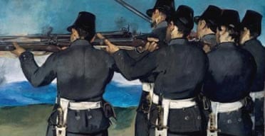 The execution of Maximilian by Manet