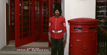 Doorman at a London themed restaurant in New Delhi, capital of India