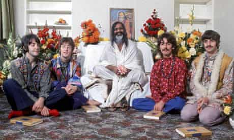 The Maharishi Mahesh Yogi with the Beatles.