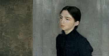 Portrait of a Young Girl by Vilhelm Hammershoi