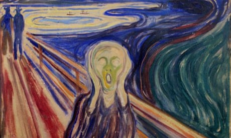 A detail from Edvard Munch's The Scream. Photograph: Solum, Stian Lysberg/AFP/Getty