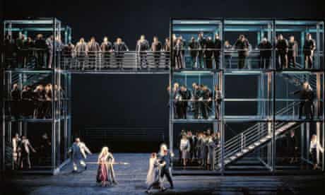 A scene from the 2001 Bayreuth production of Wagner's Gotterdammerung 