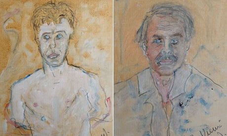 Portrait of Michael Garady and self-portrait by Tennessee Williams