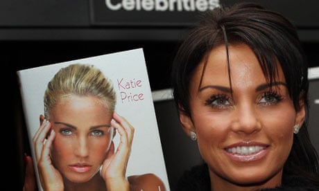 Katie Price poses with her book Jordan: Pushed to the Limit