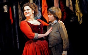 Jodie Prenger as Nancy and Laurence Jeffcoate as Oliver in Oliver!