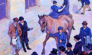 Robert Bevan's A Sale at Tattersalls